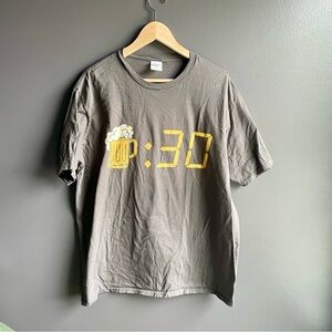 Port & Company Charcoal Gray Short Sleeve Tee with Beer Thirty Logo Size XL